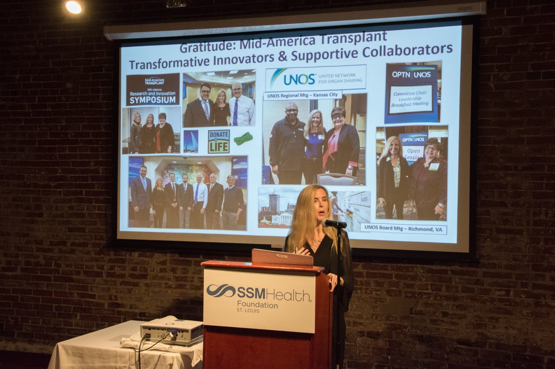 Dr. Krista Lentine, Endowed Chair speaks at the event